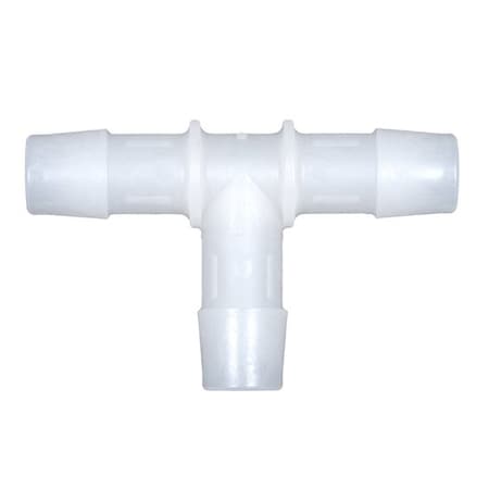 Cole Parmer Hose Barb Fitting, Tee Union, Ntrl Kynar, Cleanroom, 5/16in ID; 10PK T0-5NK7-QC